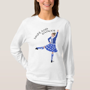 Highland Dancer in Blue T-Shirt