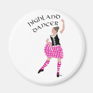Highland Dancer Pink Magnet