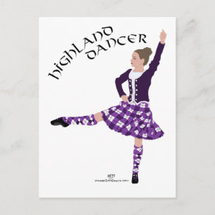 Highland Dancer Purple Postcard