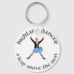 Highland Dancers - a Leap Above the Rest Key Ring
