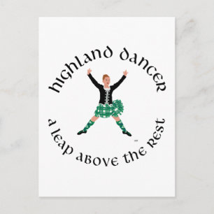 Highland Dancers a Leap Above the Rest Postcard