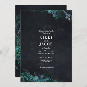 Highland Dark wedding invite simple