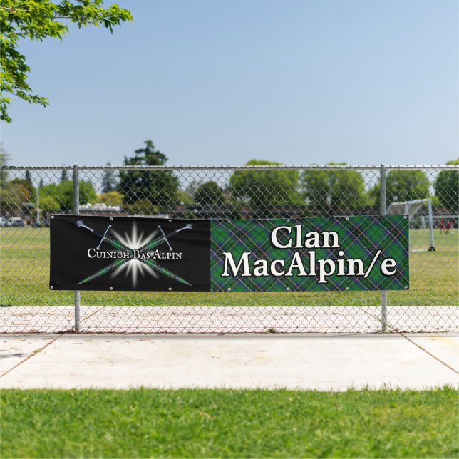 Highland Festival Clan MacAlpine Tartan Tent Banner (Insitu)