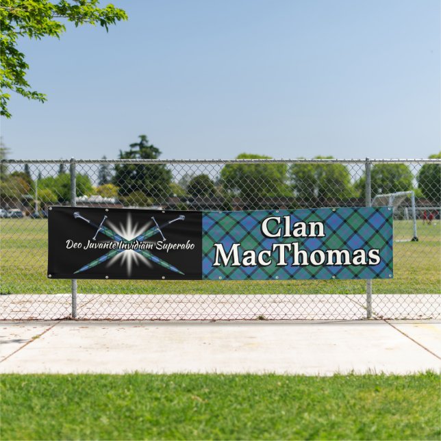 Highland Festival Clan MacThomas Tartan Tent Banner (Insitu)