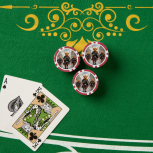 Highland Harmony:  Bagpipe Highland Cow Band  Poker Chips