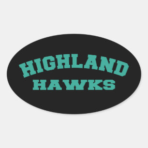 Highland Hawks Oval Sticker