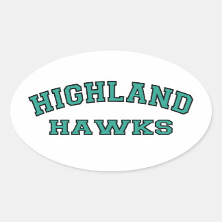 Highland Hawks Oval Sticker
