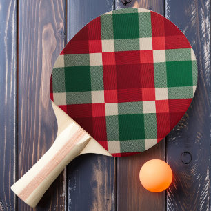 Highland Holly Plaid Ping Pong Paddle