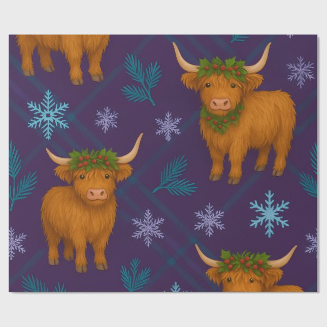 Highland Holly SnowFall Collection  Wrapping Paper (Flat)