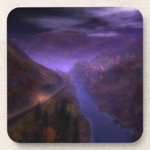 Highland Home Lights Cork Coasters
