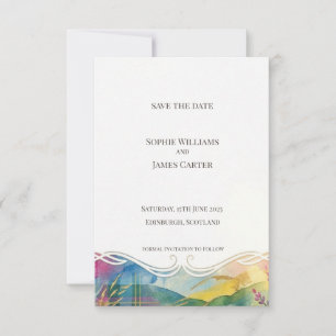 Highland Landscape Save the Date Card