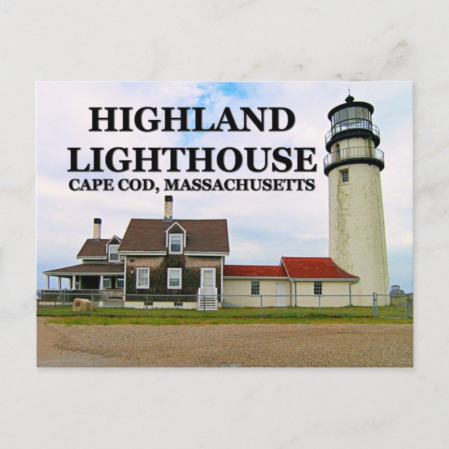 Highland Lighthouse, Massachusetts Postcard (Front)