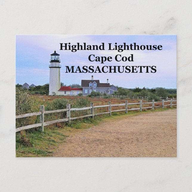 Highland Lighthouse, Massachusetts Postcard (Front)