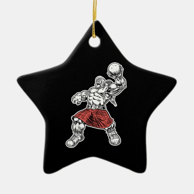 highland lion ceramic tree decoration (Front)