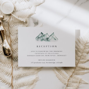 Highland Mountain Wedding Reception Enclosure Card