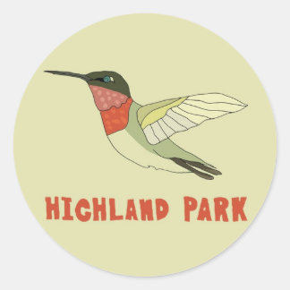 Highland Park Classic Round Sticker