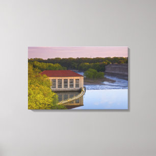 Highland Park Powerhouse and Dam Card Canvas Print