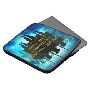 Highland Pipers, with ten thousands of His Saints Laptop Sleeve