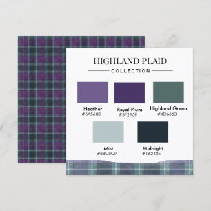 Highland Plaid Colour Palette Card