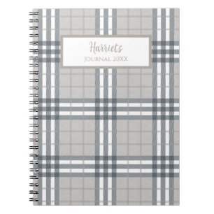 Highland Plaid Personalised Journal Notebook