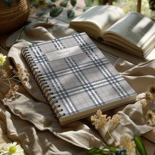 Highland Plaid Personalised Journal Notebook