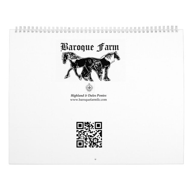 Highland Pony Calendar 2023 (Back)
