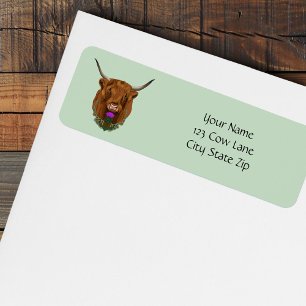 Highland Scottish Cow Purple Celtic Thistle