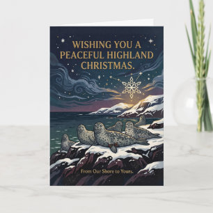 Highland Seals Loch Shore Christmas Card