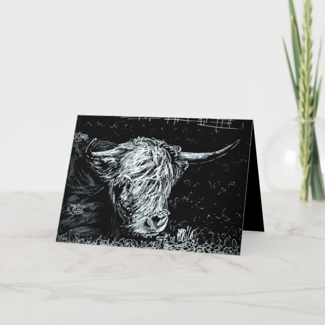 Highland Snow Holiday Card (Front)