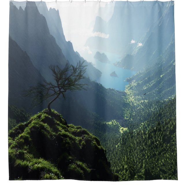 Highland Spring Shower Curtain (Front)