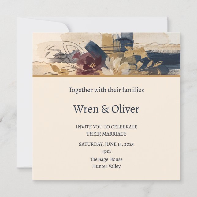 Highland Sunset Wedding Invitation (Front)
