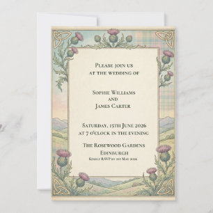 Highland Thistle Celtic Wedding Invitation