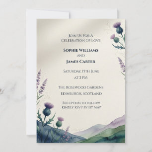 Highland Thistle Wedding Invitation