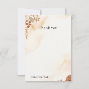 Highland Thistle Wedding Thank You Card