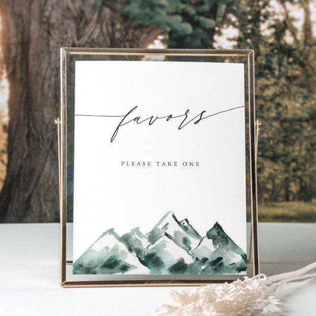 Highland | Watercolor Mountain Favours Sign (Creator Uploaded)