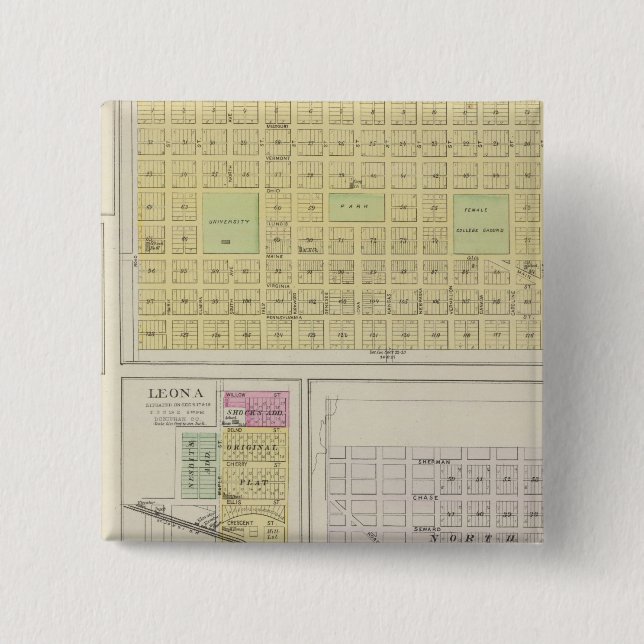 Highland, Wathena, Eagle Springs, Kansas 15 Cm Square Badge (Front)