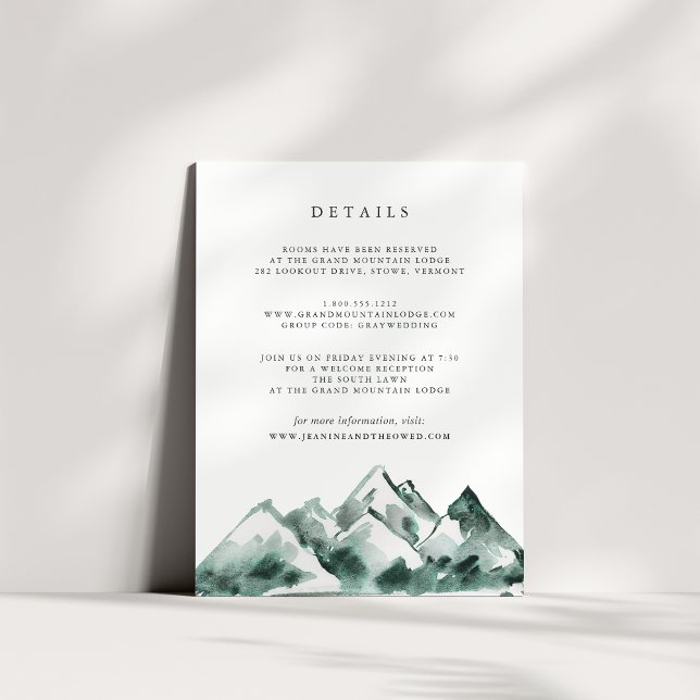Highland | Wedding Guest Details Enclosure Card (Creator Uploaded)