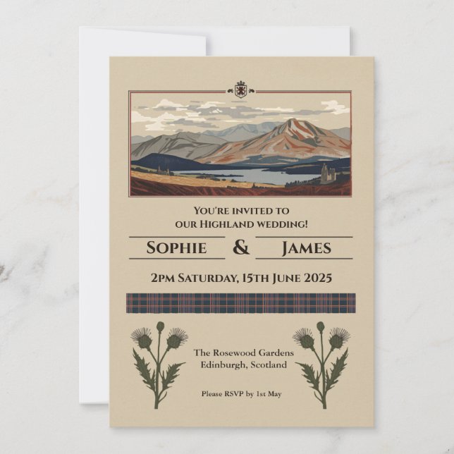 Highland Wedding Invitation (Front)