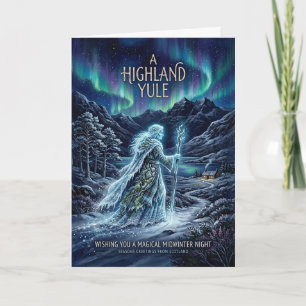 Highland Yule Aurora Christmas Card