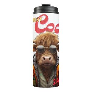 Highlander Cow "I'm Just Cool" 24/7 Thermal Tumbler
