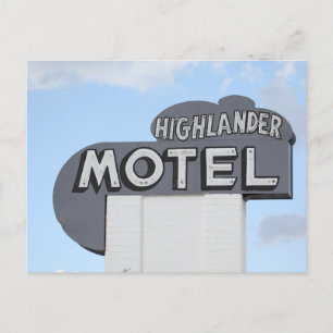 Highlander Motel Route 66 Postcard