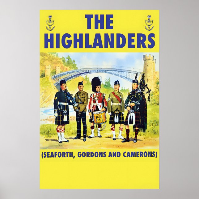 Highlanders British Army Recruitment Poster (Front)