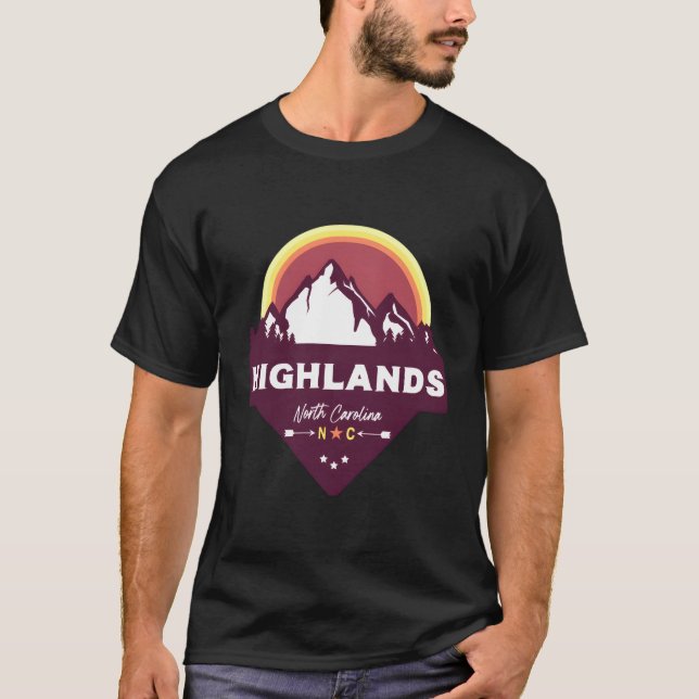 Highlands North Carolina Nc Blue Ridge Mountains T-Shirt (Front)