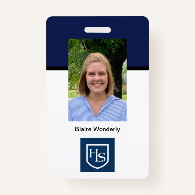 Highlands School Sample B ID Badge (Front)