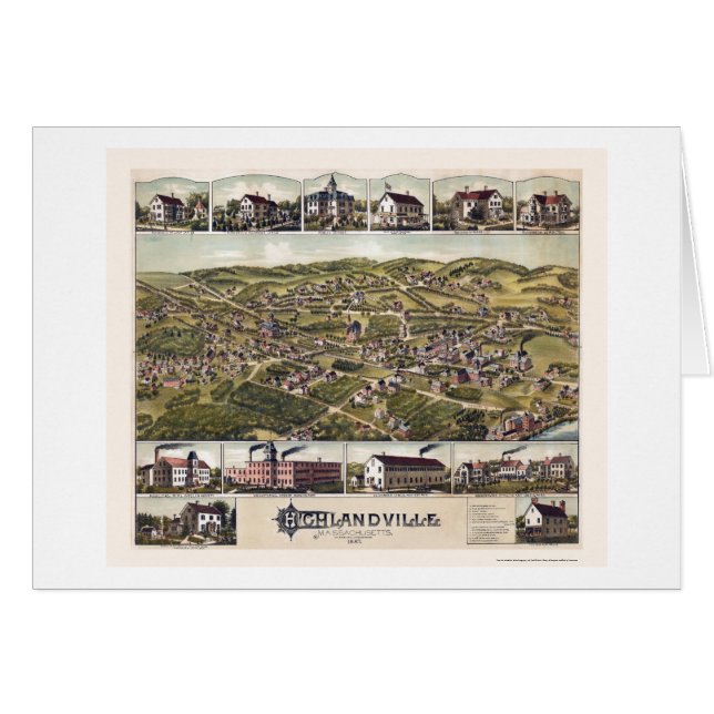 Highlandville, MA Panoramic Map - 1887 (Front Horizontal)