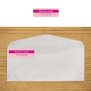 Highlighted Brand Name on Pink Return Address