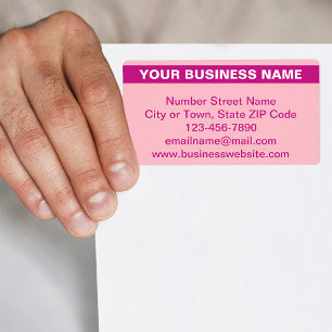 Highlighted Brand Name on Pink Shipping Label