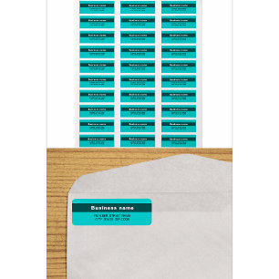 Highlighted Brand Name   Teal Green Return Address