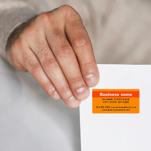 Highlighted Business Name on Orange Address Label