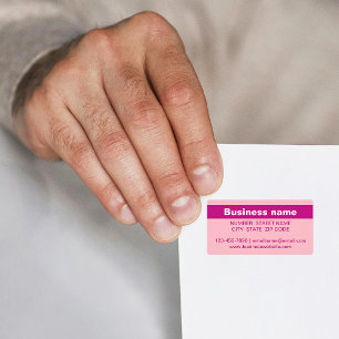 Highlighted Business Name on Pink Address Label